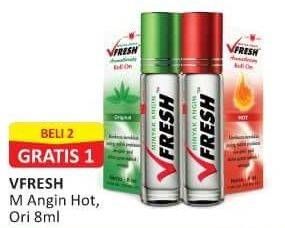 Promo Harga CAP LANG VFresh Aromatherapy Hot, Original 8 ml - Alfamart