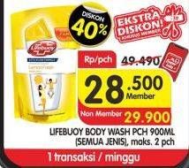 Promo Harga LIFEBUOY Body Wash 900 ml - Superindo