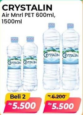 Promo Harga Crystalline Air Mineral 600 ml - Alfamart