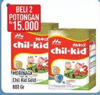 Promo Harga MORINAGA Chil Kid Gold per 2 box 800 gr - Hypermart