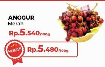 Promo Harga Anggur Merah per 100 gr - Yogya