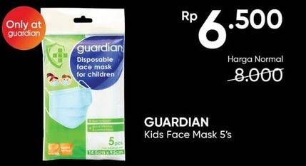 Promo Harga GUARDIAN Disposable Face Mask Kids 5 pcs - Guardian