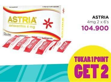Promo Harga ASTRIA Astaxanthin 4mg 12 pcs - Watsons