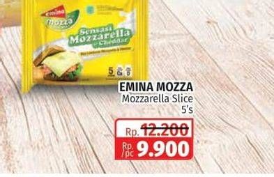 Promo Harga Emina Cheese Slice Mozza 75 gr - Lotte Grosir