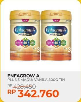 Promo Harga Enfagrow A+3 Susu Bubuk Vanilla, Madu 800 gr - Yogya