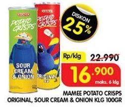 Promo Harga Mamee Potato Crisps Sour Cream Onion, Original 100 gr - Superindo