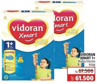 Promo Harga VIDORAN Xmart 1+ Madu, Vanilla 950 gr - Lotte Grosir