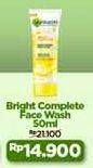 Promo Harga GARNIER Bright Complete Face Wash 50 ml - Alfamidi