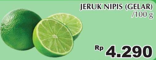 Promo Harga Jeruk Nipis Gelar per 100 gr - Giant