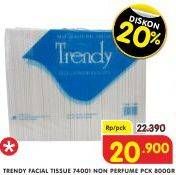 Promo Harga TRENDY Tissue Facial 74001 800 gr - Superindo