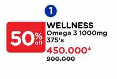 Promo Harga Wellness Omega 3 375 pcs - Watsons
