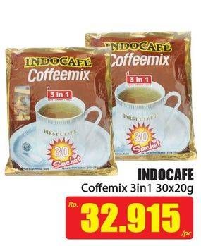 Promo Harga Indocafe Coffeemix 3in1 per 30 sachet 20 gr - Hari Hari