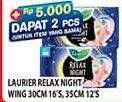 Promo Harga Laurier Relax Night 30cm, 35cm 12 pcs - Hypermart