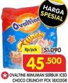 Promo Harga OVALTINE Crunchy Iced Choco per 18 sachet 32 gr - Superindo