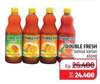 Promo Harga DOUBLE FRESH Drink Concentrate All Variants 650 ml - Lotte Grosir