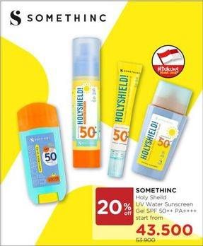 Promo Harga Somethinc Holyshield! UV Watery Sunscreen Gel SPF 50+ PA++++  - Watsons