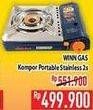 Promo Harga Winn Gas Kompor Portable per 2 pcs - Hypermart
