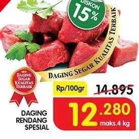 Promo Harga Daging Rendang Sapi Spesial per 100 gr - Superindo