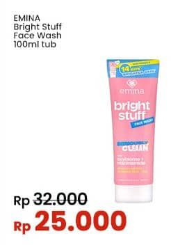 Promo Harga Emina Bright Stuff Face Wash 100 ml - Indomaret