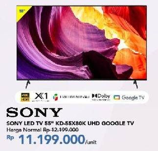 Promo Harga Sony KD-55X80K UHD Google TV  - Carrefour