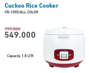 Promo Harga CUCKOO CR 1055 Rice Cooker All Variants  - Electronic City