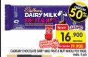 Promo Harga Cadbury Dairy Milk Fruit Nut 90 gr - Superindo