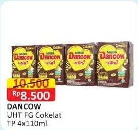 Promo Harga DANCOW Fortigro UHT Cokelat per 4 pcs 110 ml - Alfamart