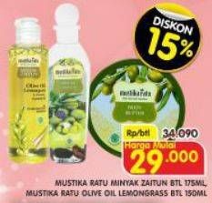 Promo Harga Mustika Ratu Minyak Zaitun/Mustika Ratu Olive Oil Lemon Grass  - Superindo