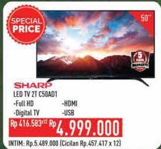 Promo Harga SHARP 2T-C50AD1i Full-HD 50"  - Hypermart