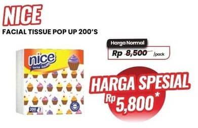 Promo Harga Nice Facial Tissue 200 sheet - Carrefour