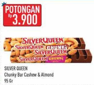 Promo Harga Silver Queen Chunky Bar Cashew, Almonds 95 gr - Hypermart
