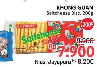 Promo Harga KHONG GUAN Saltcheese Regular 200 gr - Alfamidi