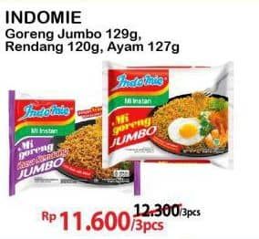 Promo Harga Indomie Mi Goreng Jumbo Spesial, Rendang, Ayam Panggang 120 gr - Alfamart