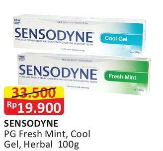 Promo Harga Sensodyne Toothpaste Fresh Mint, Cool Gel, Herbal  - Alfamart