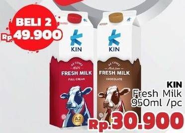 Promo Harga KIN Fresh Milk Chocolate, Full Cream 950 ml - LotteMart