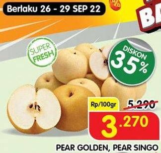 Promo Harga Pear Golden, Singo  - Superindo