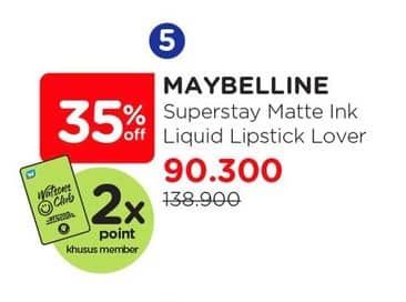 Promo Harga Maybelline Super Stay Matte Ink Lover 5 ml - Watsons