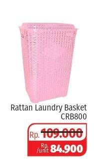 Promo Harga CLUB Rattan Laundry Basket CRB800  - Lotte Grosir