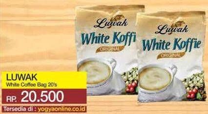 Promo Harga Luwak White Koffie Original per 20 sachet 20 gr - Yogya