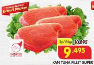 Promo Harga Tuna Fillet per 100 gr - Superindo