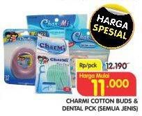 Promo Harga CHARMI Cotton Buds / Dental Floss All Variants  - Superindo