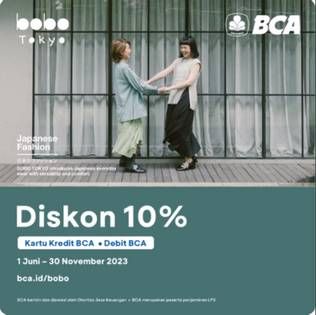 Promo Harga Bobo Tokyo - Diskon 10%  - BCA