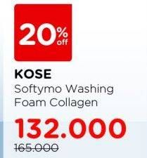 Promo Harga Kose Softymo Treatment Washing Foam White Scrub 150 gr - Watsons