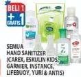 Promo Harga CAREX / ESKULIN KIDS / GARNIER / INSTANCE / LIFEBUOY / YURI / ANTIS Hand Sanitizer  - Hypermart