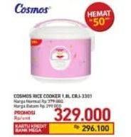 Promo Harga COSMOS CRJ 3301 | Rice Cooker  - Carrefour