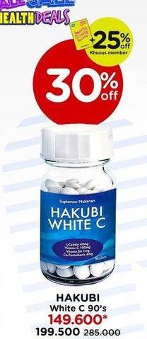 Promo Harga Sato Hakubi White C Suplemen Makanan 90 pcs - Watsons