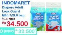 Promo Harga Indomaret Diapers Adult L7, M8, XL6 6 pcs - Indomaret