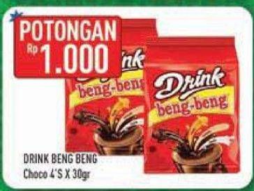 Promo Harga Beng-beng Drink Chocolate per 4 sachet 30 gr - Hypermart