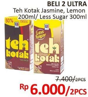 Promo Harga Ultra Teh Kotak Lemon per 2 box - Alfamidi