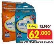 Promo Harga We Care Adult Diapers L8, XL8  - Superindo